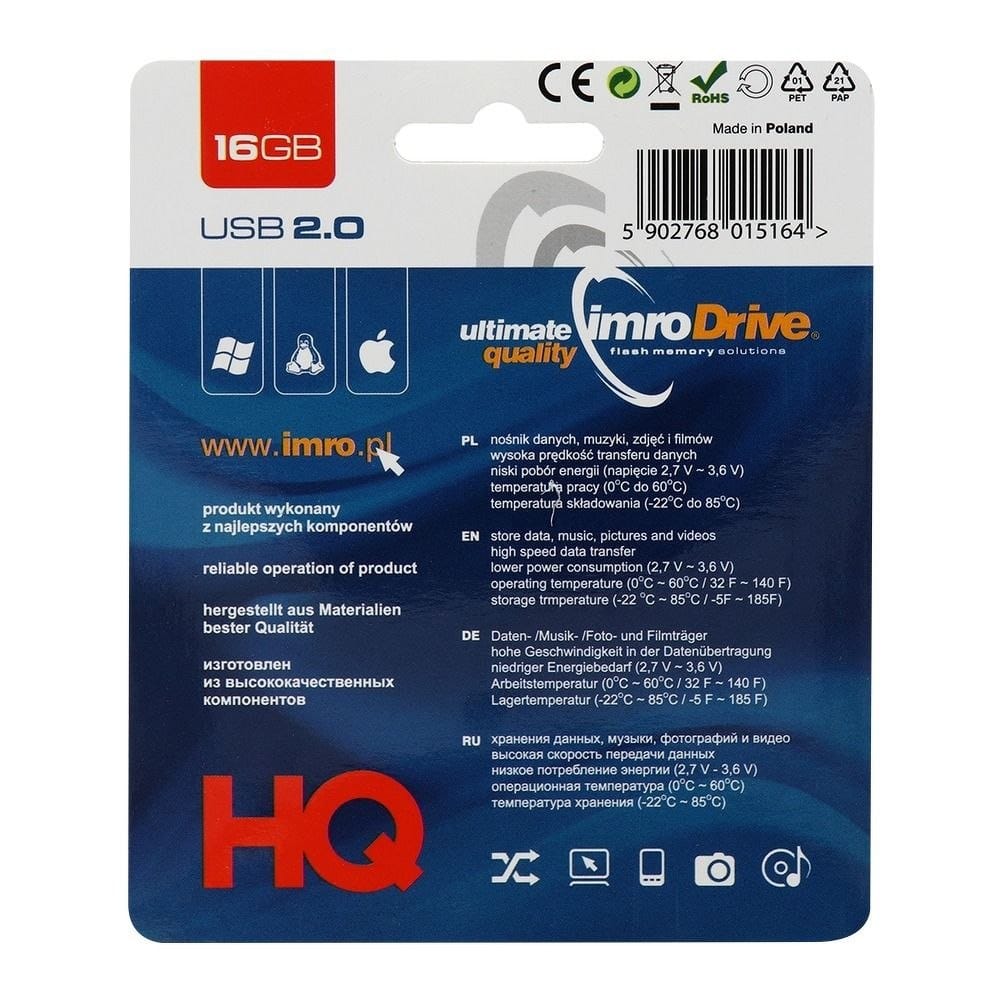 Memorie Externa USB-A Imro, 16Gb