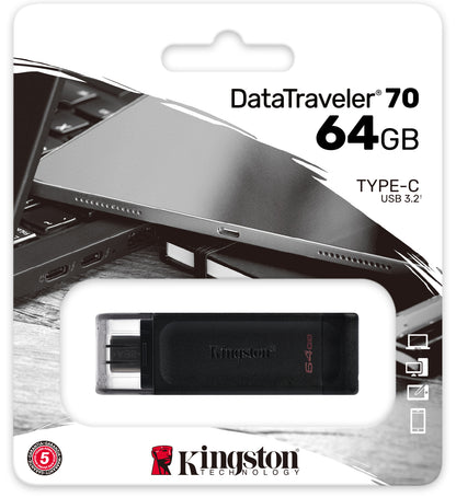 Memorie Externa USB-C Kingston DT70, 64Gb DT70/64GB
