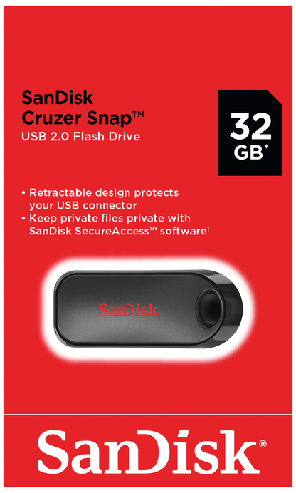 Memorie Externa USB-A SanDisk Cruzer Snap, 32Gb SDCZ62-032G-G35