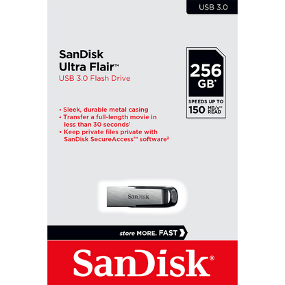 Memorie Externa USB-A 3.0 SanDisk Ultra Flair, 256Gb SDCZ73-256G-G46