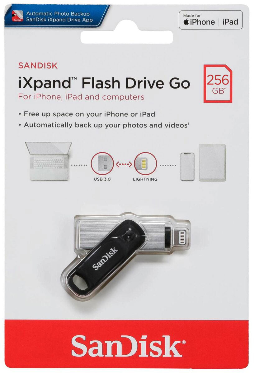 Memorie Externa USB-A 3.0 / Lightning SanDisk iXpand Go, 256Gb SDIX60N-256G-GN6NE