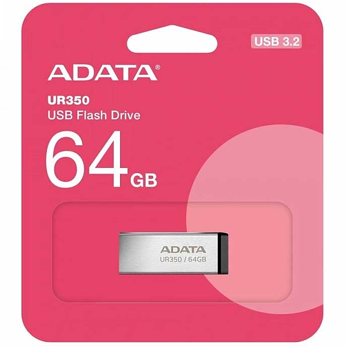 Memorie Externa USB-A 3.2 Adata UR350, 64Gb UR350-64G-RSR/BK