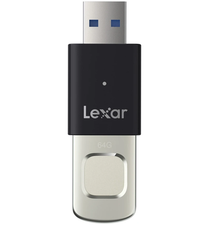 Memorie Externa USB-A 3.2 Lexar JumpDrive Fingerprint F35 Pro, 64Gb