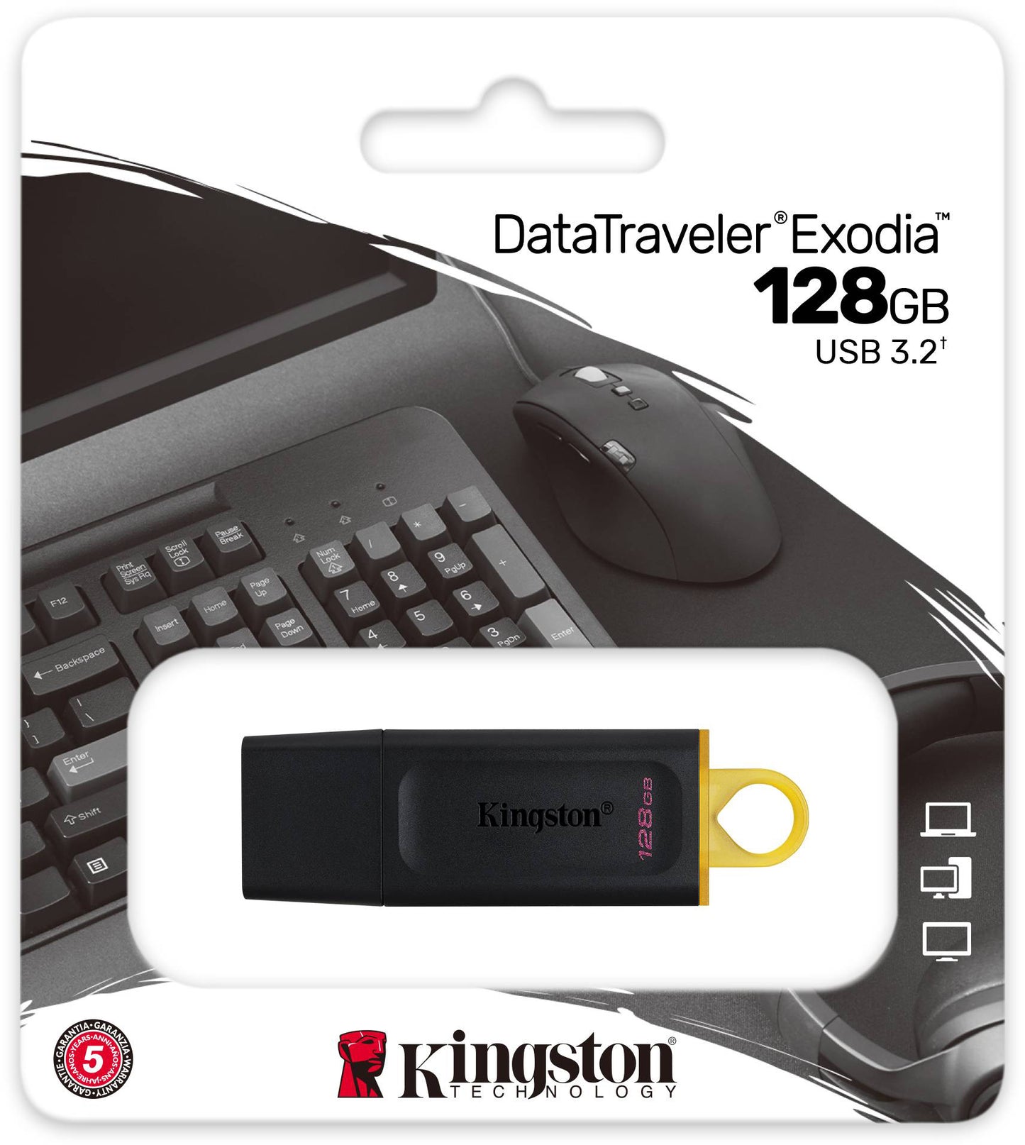 Memorie Externa USB-A 3.2 Kingston DT Exodia, 128Gb DTX/128GB