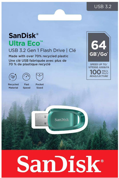 Memorie Externa USB-A 3.2 SanDisk Ultra Eco, 64Gb SDCZ96-064G-G46