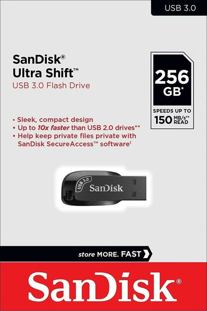 Memorie Externa USB-A 3.2 SanDisk Ultra Shift, 256Gb SDCZ410-256G-G46