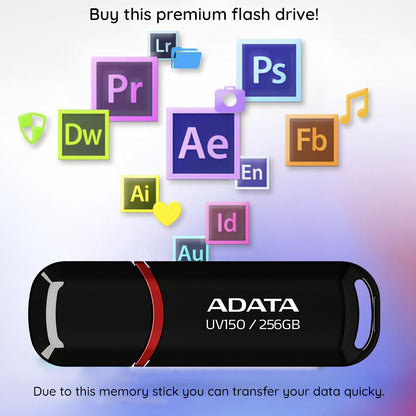 Memorie Externa USB-A 3.2 Adata UV150, 128Gb AUV150-128G-RBK