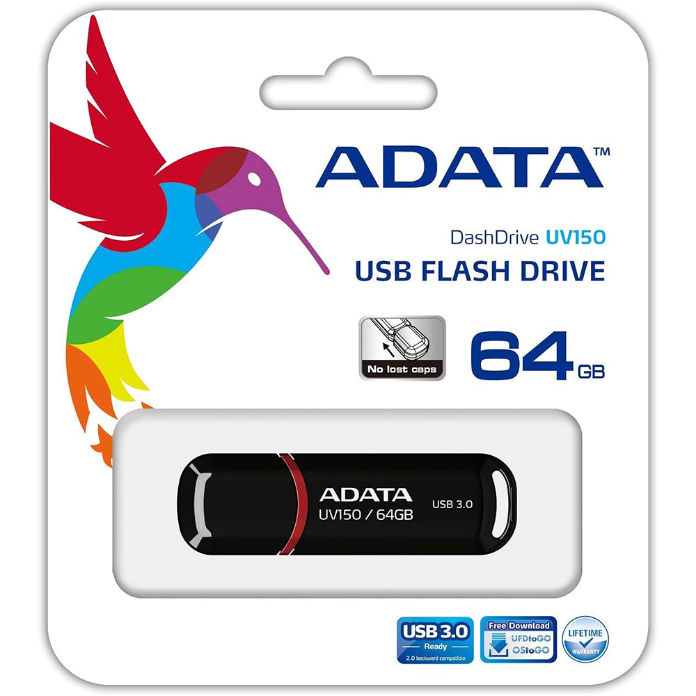 Memorie Externa USB-A 3.2 Adata UV150, 64Gb AUV150-64G-RBK