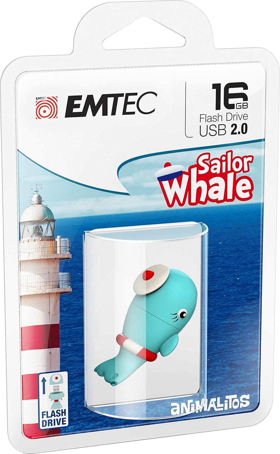 Memorie Externa USB-A Emtec M337 Whale, 16Gb ECMMD16GM337