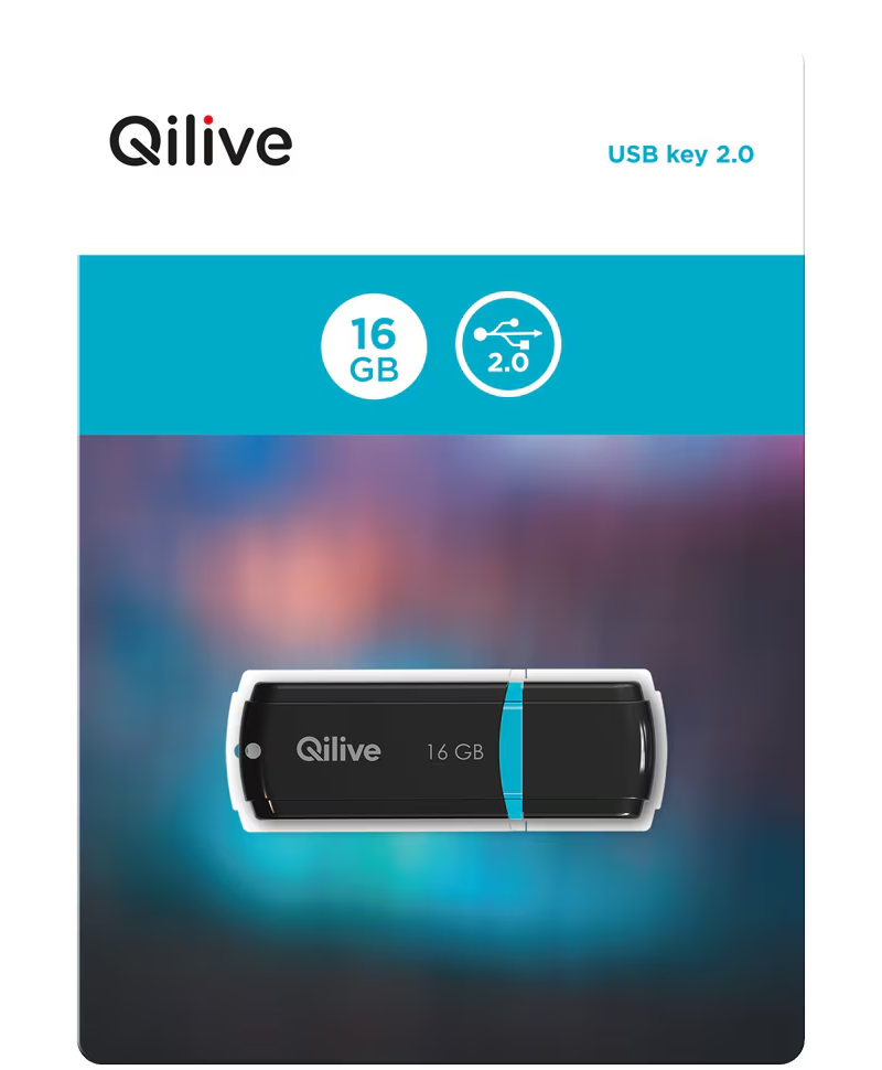 Memorie Externa USB-A Qilive C160, 16Gb EKMMD16GC160QL