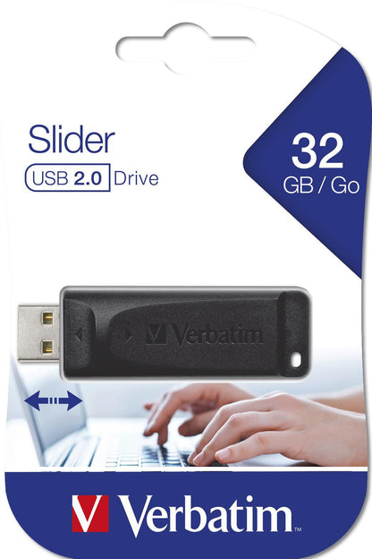 Memorie Externa USB-A Verbatim PenDrive Slider, 32Gb 98697