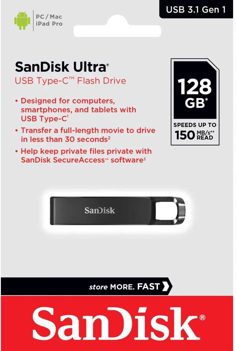 Memorie Externa USB-C SanDisk Ultra, 128Gb SDCZ460-128G-G46