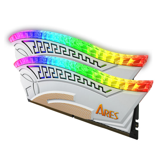 Memorie RAM Dato Ares Armor, DDR4, RGB, 2 x 8GB, 3600Mhz, CL18, Alba AMRGB8GX216G36W