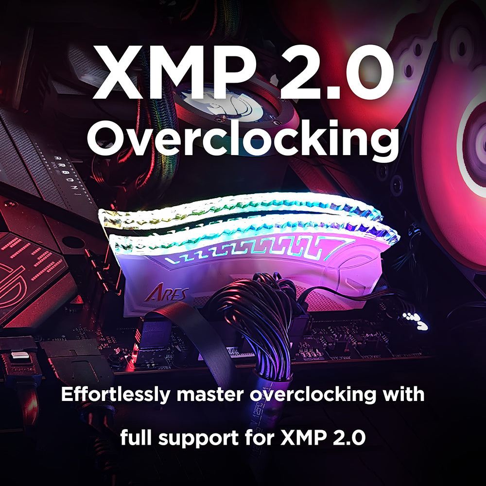 Memorie RAM Dato Ares Armor, DDR4, RGB, 8GB, 3600Mhz, CL18, Neagra AMRGB1G88G36K