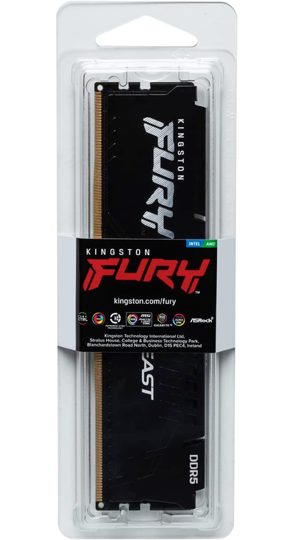 Memorie RAM Kingston Fury Beast, DDR5, 8GB, 5600Mhz, Resigilata KF556C40BB-8