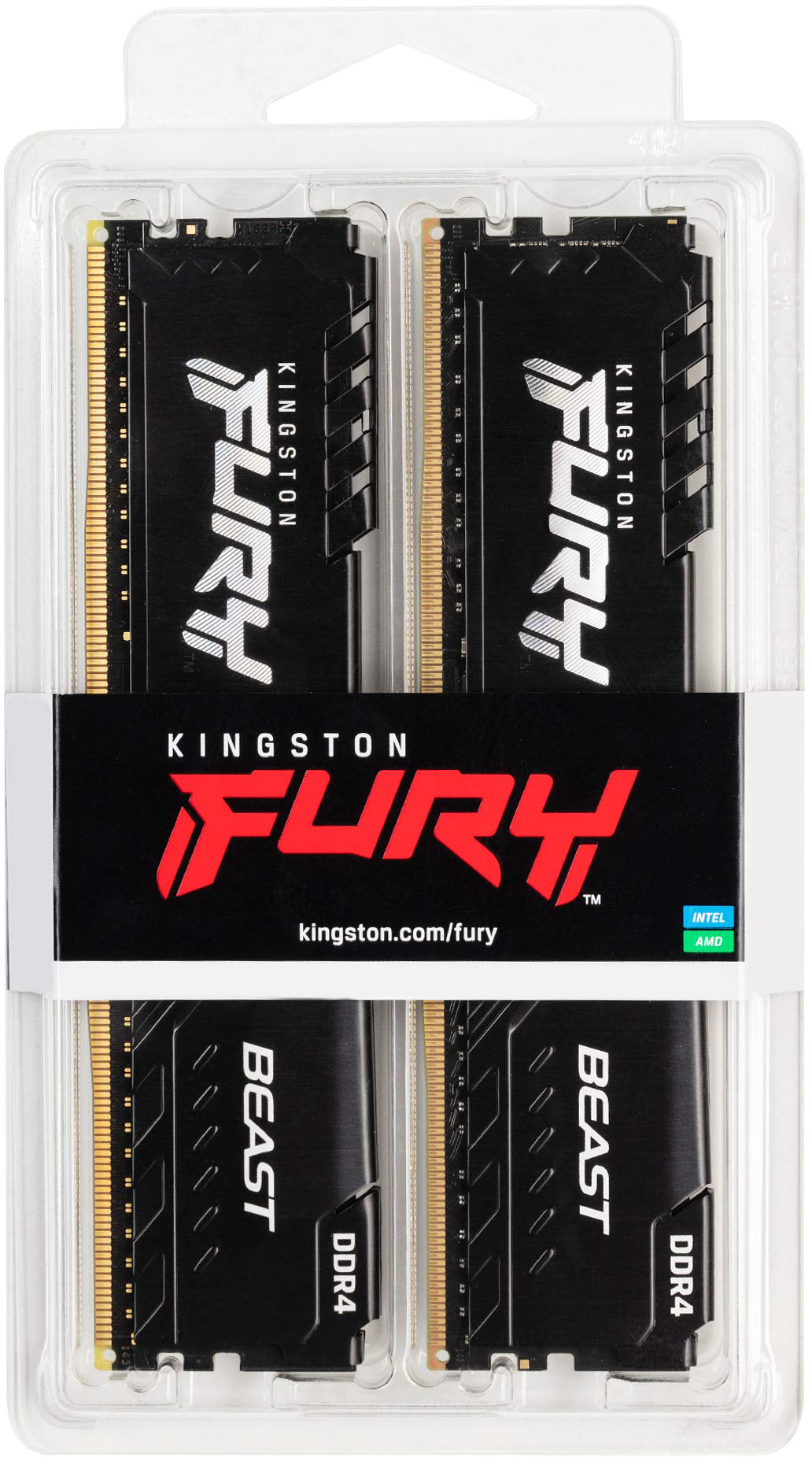 Memorie RAM Kingston Fury Beast, DDR4, 2 x 16GB, 3200MHz KF432C16BBK2/32