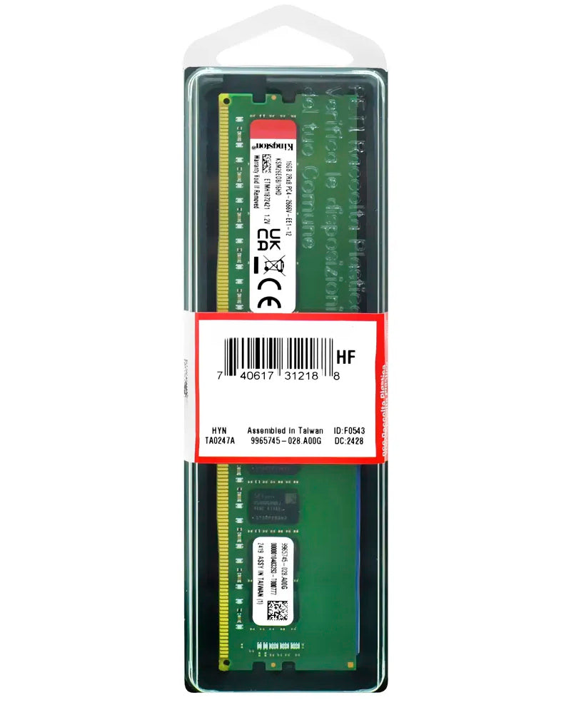 Memorie RAM Kingston ValueRAM, DDR5, 8GB, 5600Mhz KVR56U46BS6-8