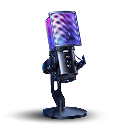 Microfon Cardioid UGREEN  CM581 (65629), RGB, USB-C, 1.5m, Negru