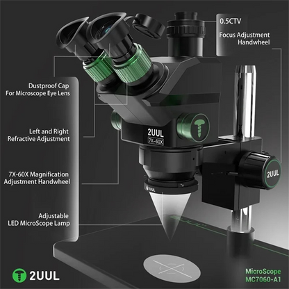 Microscop 2UUL MC7060-A1, Negru