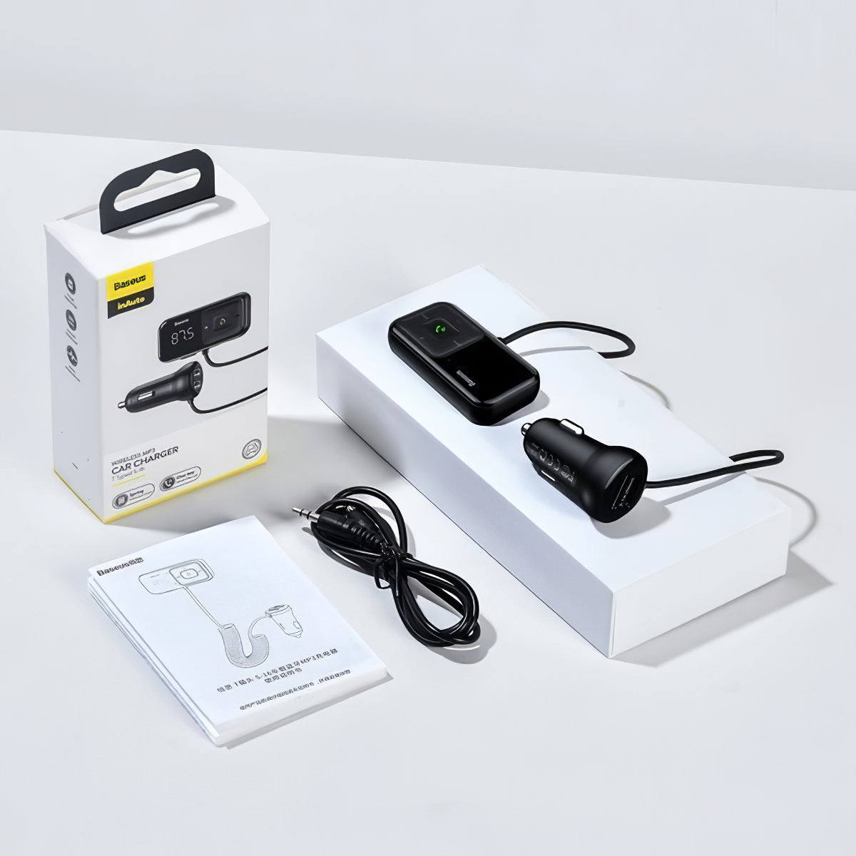 Modulator FM Bluetooth Baseus T-Typed, 2 x USB-A CCMT000201