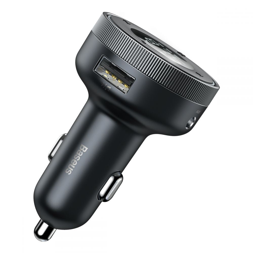 Modulator FM Bluetooth Baseus Enjoy, Mp3 Player, 2 x USB, Negru CCLH-01