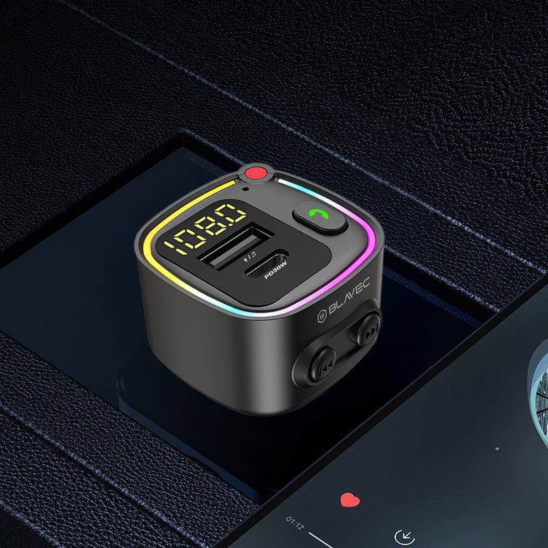 Modulator FM Bluetooth Blavec Flash TR-02, 1 x USB-A - 1 x USB-C