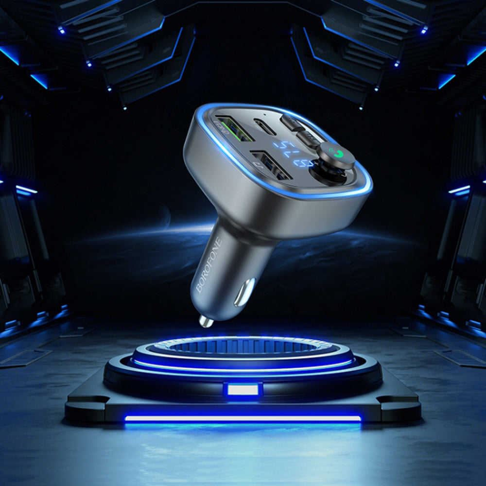 Modulator FM Bluetooth Borofone BC48, 2 x USB-A - 1 x USB-C