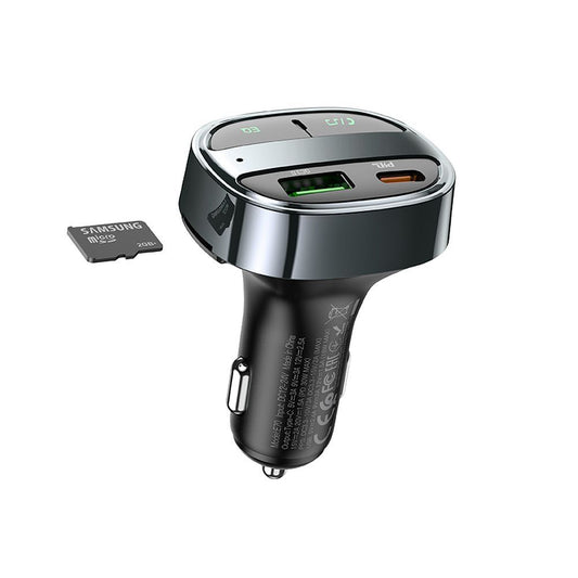 Modulator FM Bluetooth HOCO E70, 1 x USB-A - 1 x USB-C - 1 x microSD