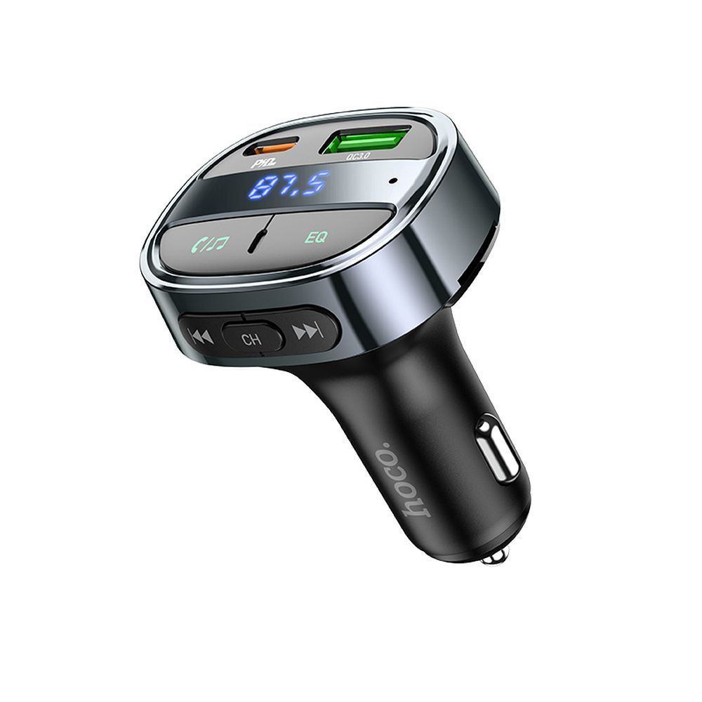 Modulator FM Bluetooth HOCO E70, 1 x USB-A - 1 x USB-C - microSD