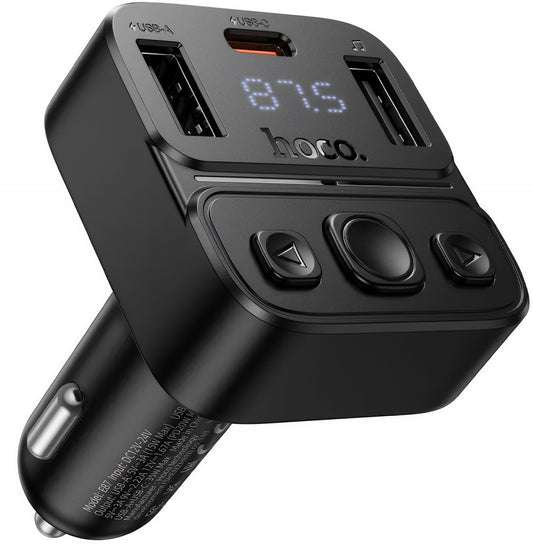 Modulator FM Bluetooth HOCO E87, 2 x USB-A - 1 x USB-C