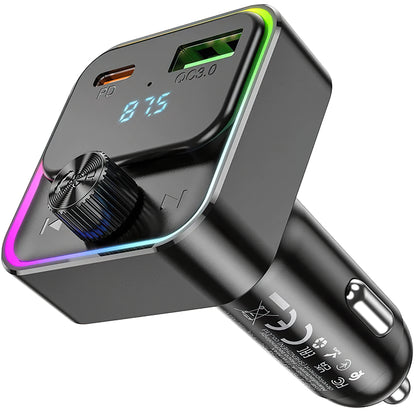 Modulator FM Bluetooth HOCO E81, 1 x USB-A - 1 x USB-C