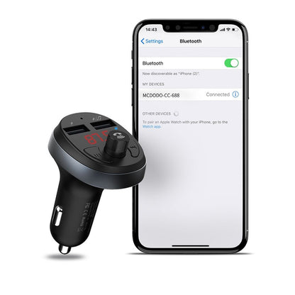 Modulator FM Bluetooth McDodo, 2 x USB-A
