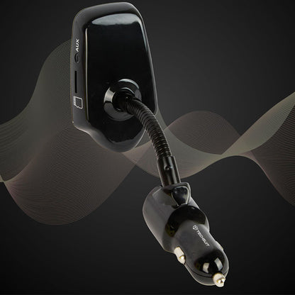 Modulator FM Bluetooth Techsuit MFM4, 1 x USB-A - 1 x 3.5mm - 1 x microSD, Negru