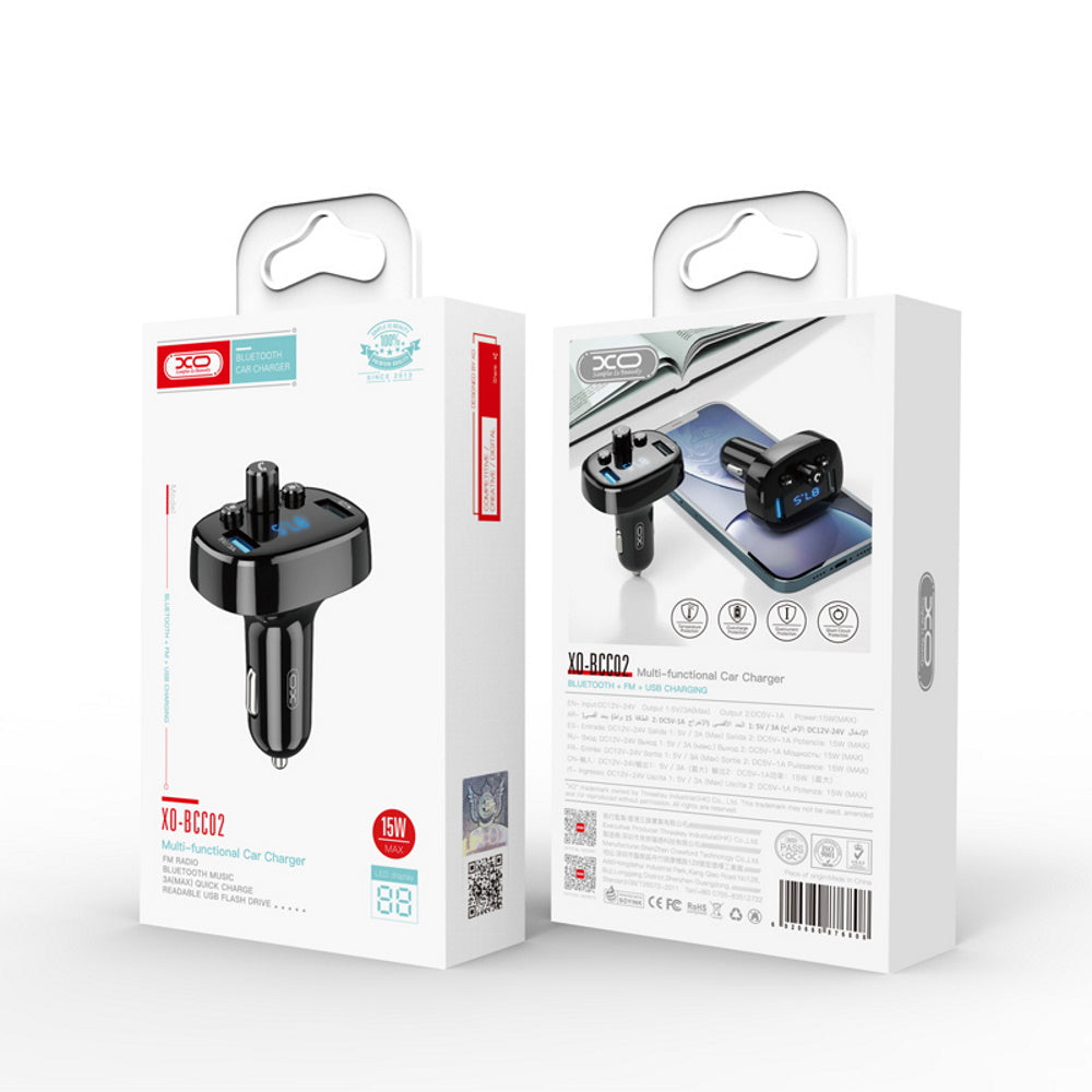 Modulator FM Bluetooth XO Design BCC02, 2 x USB-A