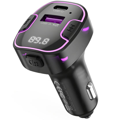 Modulator FM Bluetooth XO Design BCC12, 1 x USB-A - 1 x USB-C