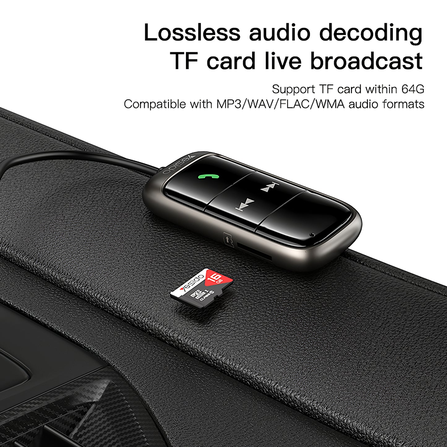 Modulator FM Bluetooth Yesido YAU32, 1 x 3.5mm - 1 x microSD