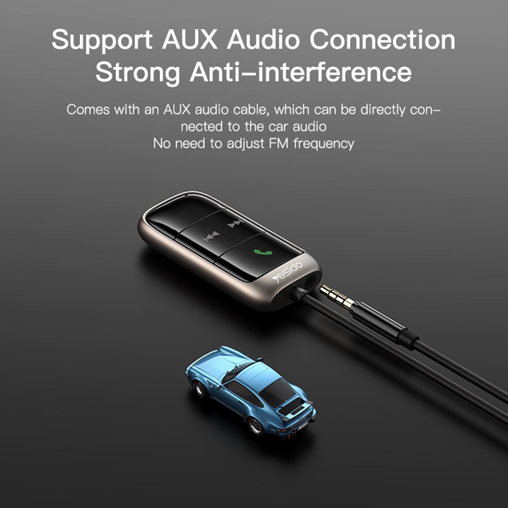 Modulator FM Bluetooth Yesido YAU32, 1 x 3.5mm - 1 x microSD