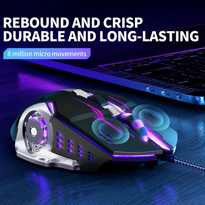 Mouse Gaming Wired USB XO Design M10, RGB, 3200DPI, Negru