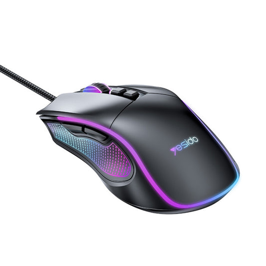Mouse Gaming Wired USB Yesido KB20, RGB, 1000DPI - 7200DPI, Negru
