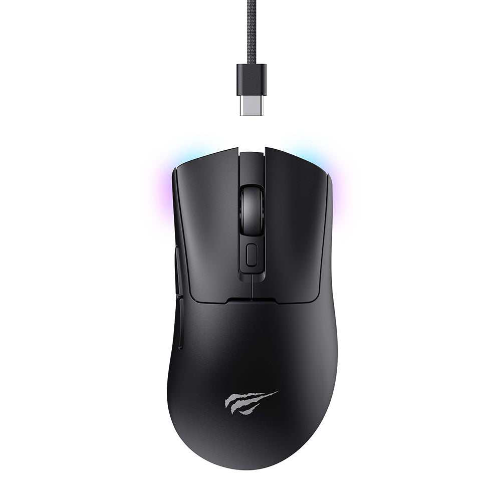 Mouse Gaming Wireless HAVIT MS966WB, 800DPI - 10000DPI, BT / Wi-Fi / Wired, Negru