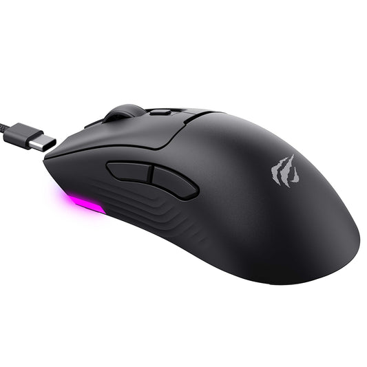 Mouse Gaming Wireless HAVIT MS966WB, 800DPI - 10000DPI, BT / Wi-Fi / Wired, Negru