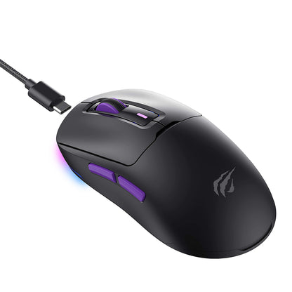 Mouse Gaming Wireless HAVIT MS969WB, RGB, 1000DPI - 16000DPI, Negru