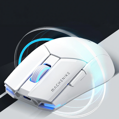 Mouse Gaming Wireless Machenike M7 Pro, RGB, 1000DPI - 26000DPI, Alb