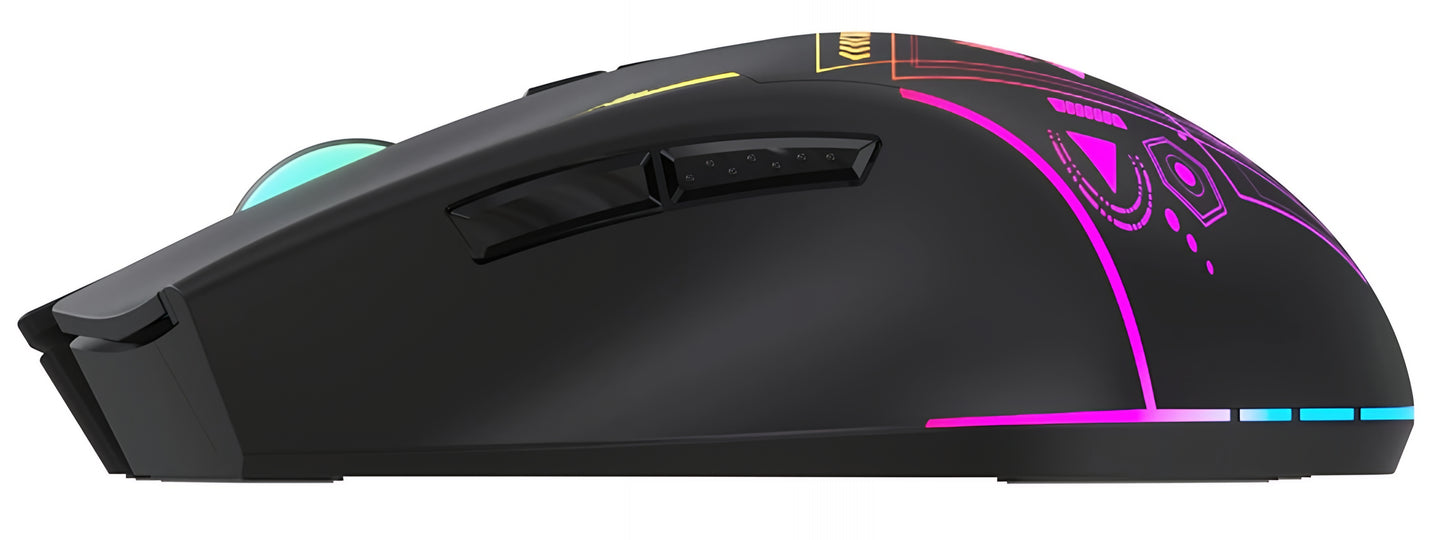 Mouse Gaming Wireless WZK WMGB-3200, 3200DPI, RGB, Negru