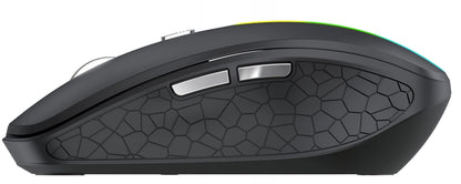 Mouse Gaming Wireless WZK WMGK-1132, 1600DPI, RGB, BT / Wi-Fi, Negru