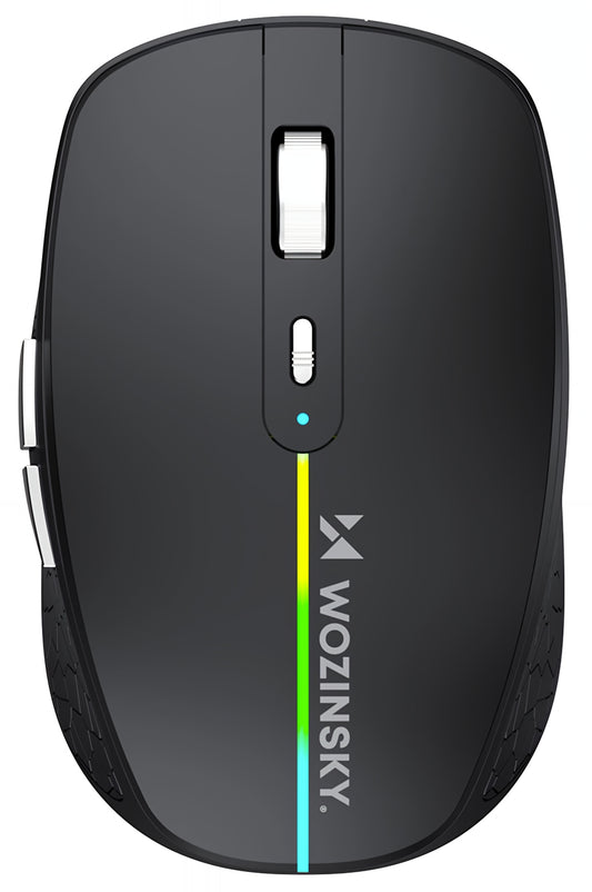 Mouse Gaming Wireless WZK WMGK-1132, 1600DPI, RGB, BT / Wi-Fi, Negru