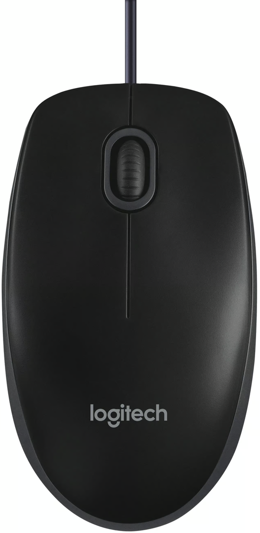 Mouse Wired USB Logitech B100, 1000DPI, Negru 910-003357