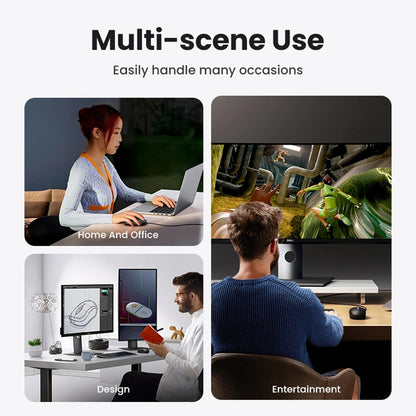 Mouse Wired USB UGREEN MU007, 1200DPI, 1.5m, Negru