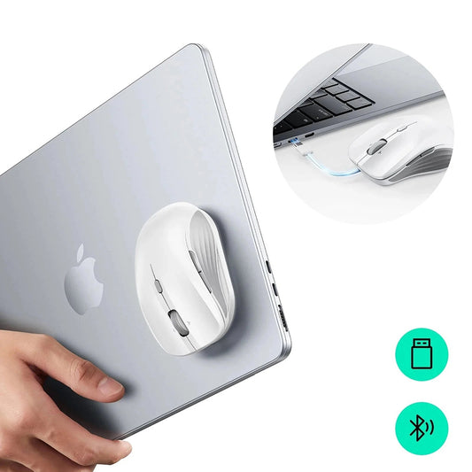 Mouse Wireless ESR MagMouse, 800DPI - 4800DPI, BT / Wi-Fi, Alb