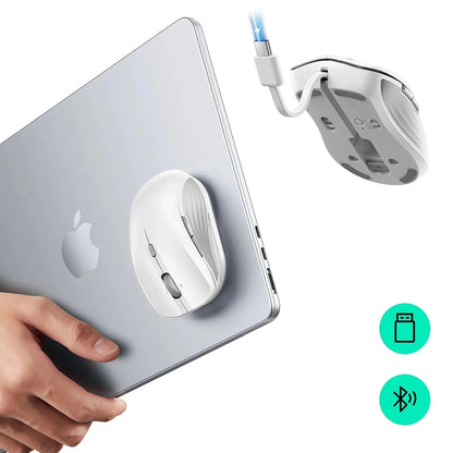 Mouse Wireless ESR MagMouse, 800DPI - 4800DPI, BT / Wi-Fi, Alb